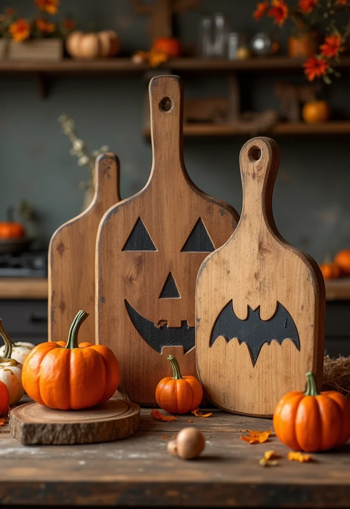 12 Halloween Kitchen Decor Ideas for Fun Seasonal Touches - 7. Creepy Cutting Boards