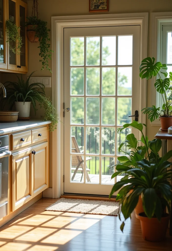 12 Kitchen Back Door Ideas for Practical Efficient Layouts - 6. Screen Doors for Fresh Air