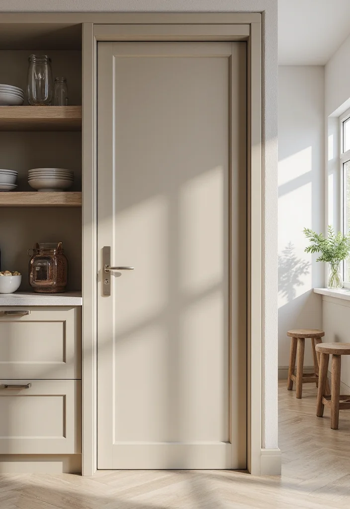 12 Kitchen Back Door Ideas for Practical Efficient Layouts - 8. Minimalist Back Door Design