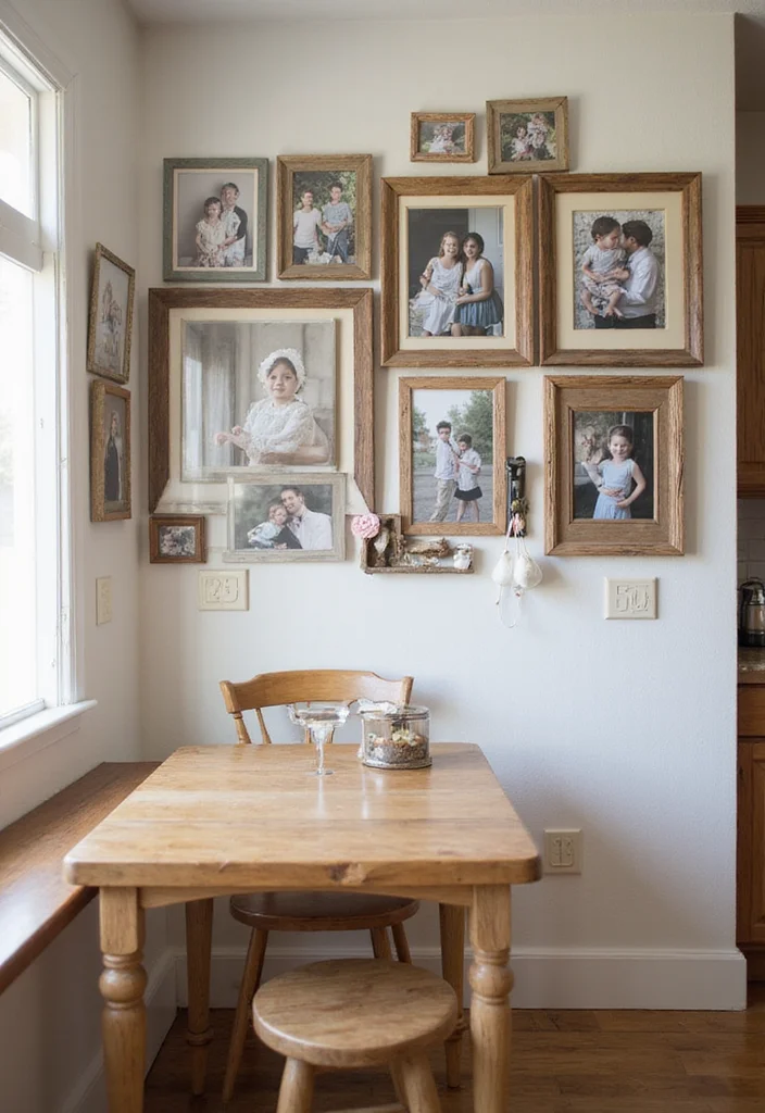 12 Kitchen Gallery Wall Ideas for Personalized Stylish Displays 23 12 Kitchen Gallery Wall Ideas for Personalized Stylish Displays - 3. Family Photo Timeline