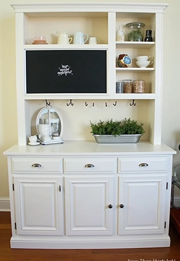 12 Kitchen Hutch Ideas for Extra Storage and Vintage Appeal 111 12 Kitchen Hutch Ideas for Extra Storage and Vintage Appeal - 11. Customized Hutch for Personal Touch