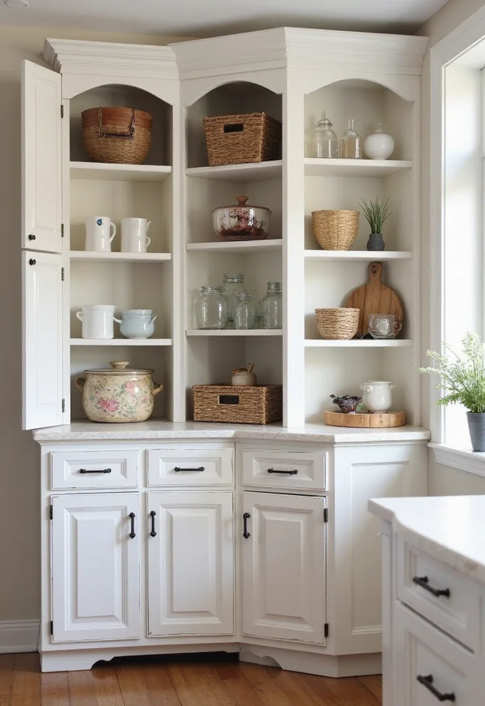 12 Kitchen Hutch Ideas for Extra Storage and Vintage Appeal 78 12 Kitchen Hutch Ideas for Extra Storage and Vintage Appeal - 8. Corner Hutches for Space Efficiency