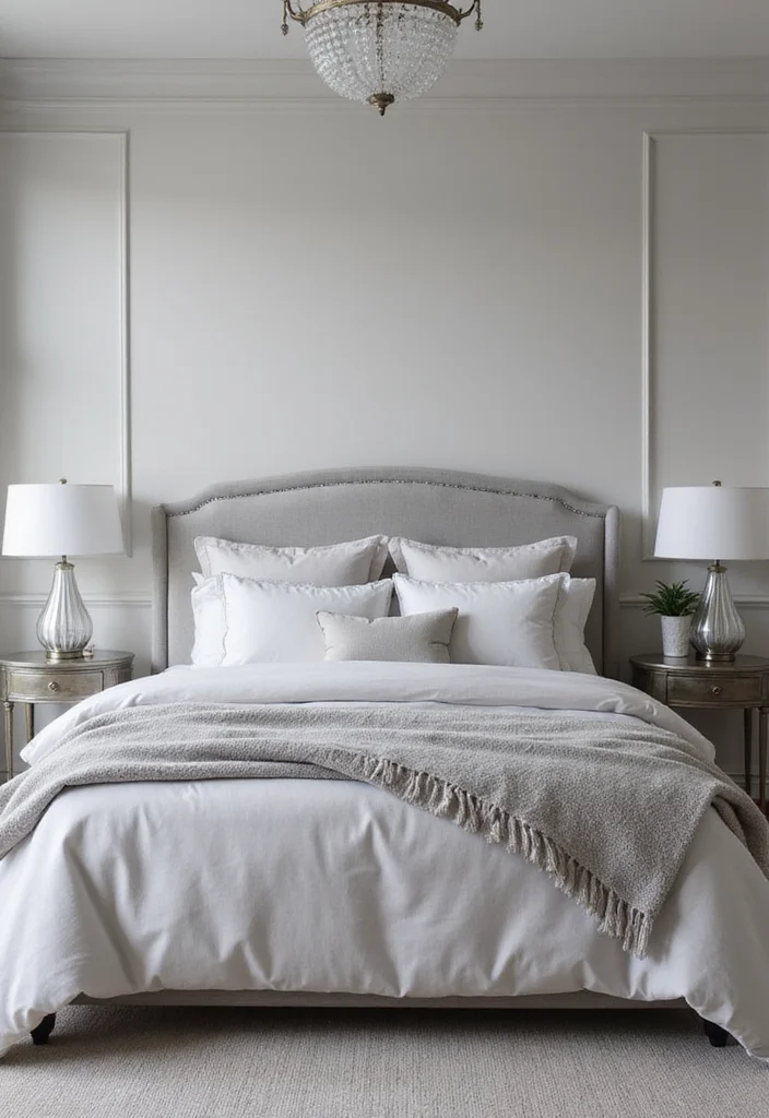 12 Light Grey Bedroom Ideas for Soft Elegant Calm - 1. Monochromatic Magic