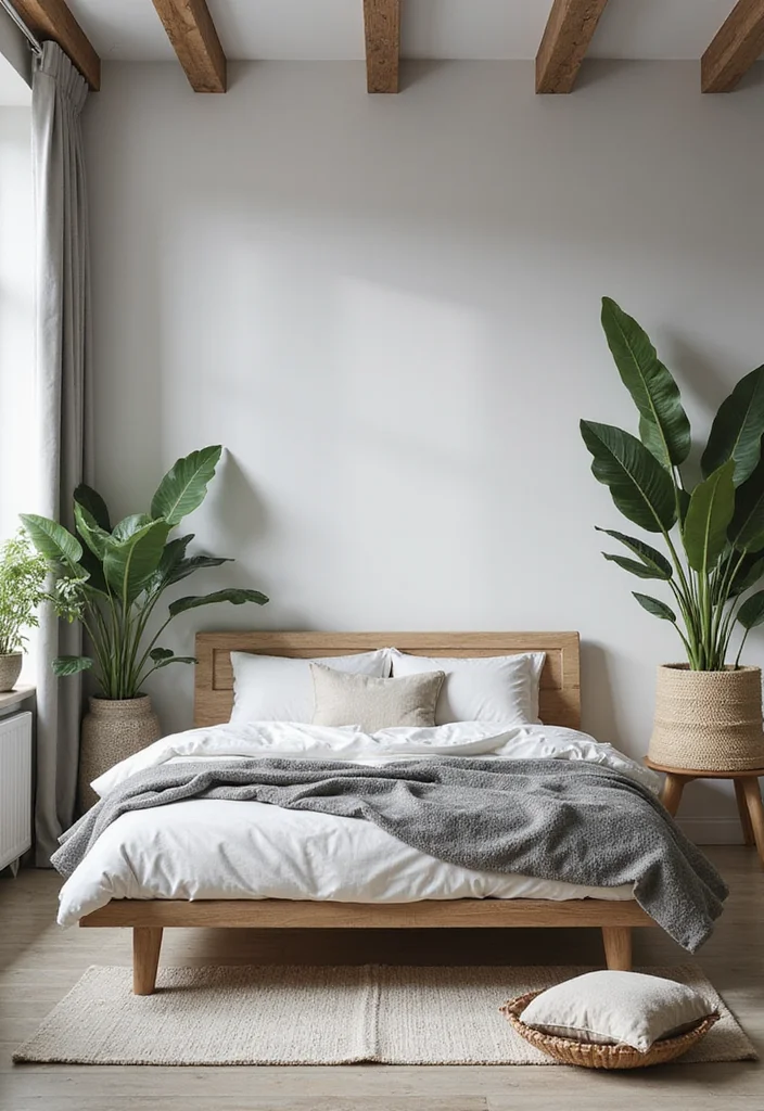 12 Light Grey Bedroom Ideas for Soft Elegant Calm - 3. Natural Elements