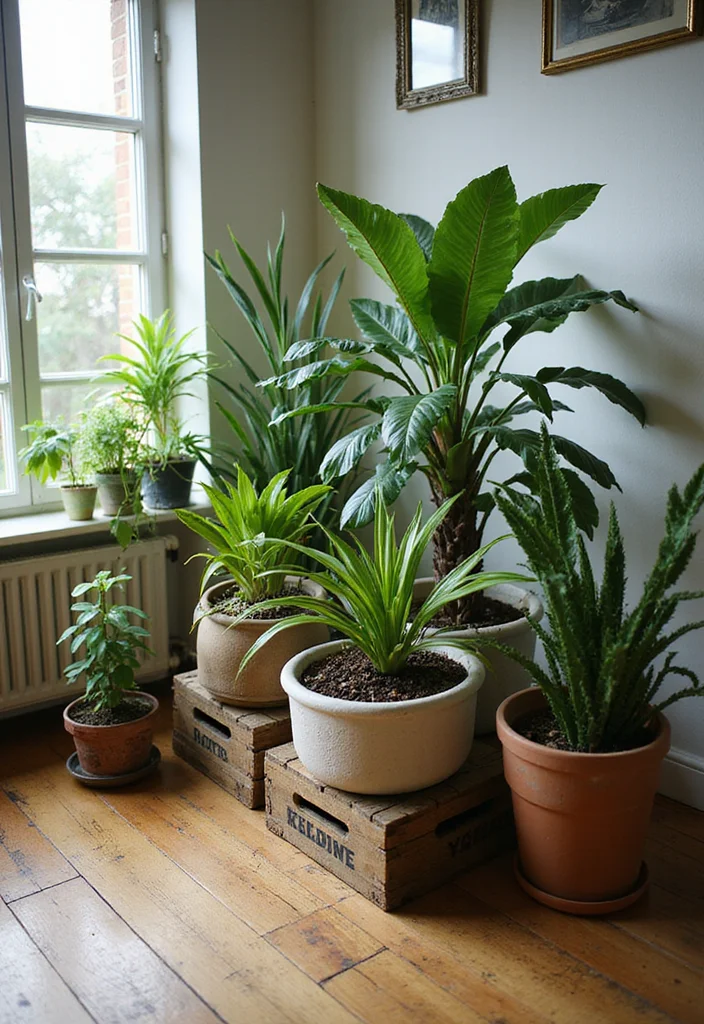12 Living Room DIY Ideas for Easy Home Upgrades - 4. Eco-Friendly Plant Display