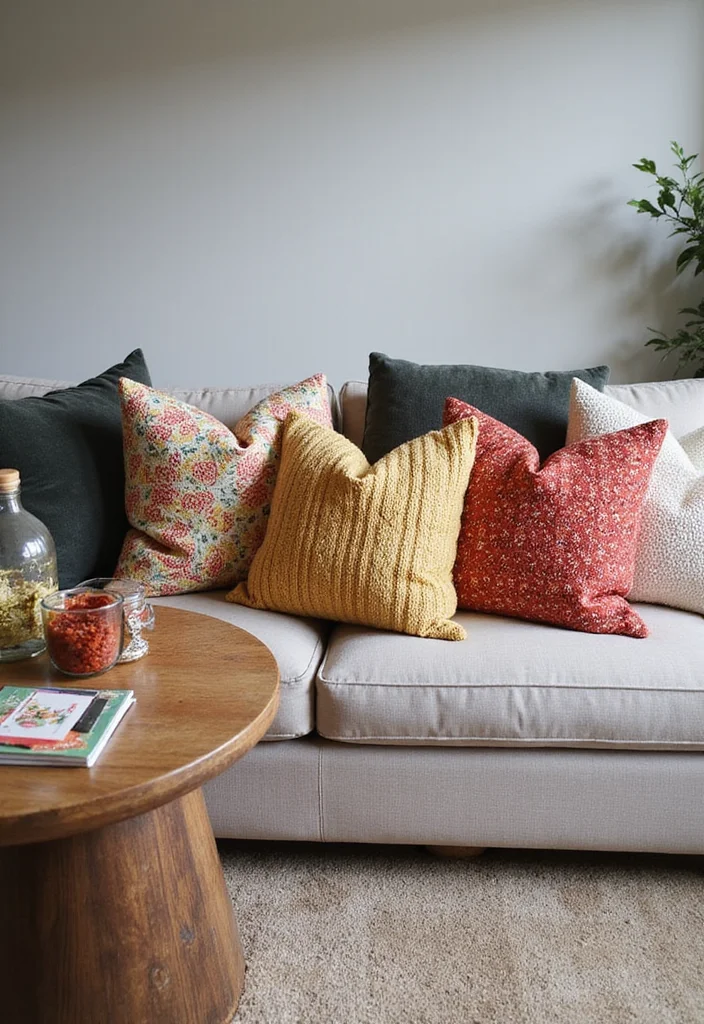 12 Living Room DIY Ideas for Easy Home Upgrades - 5. Handmade Throw Pillows