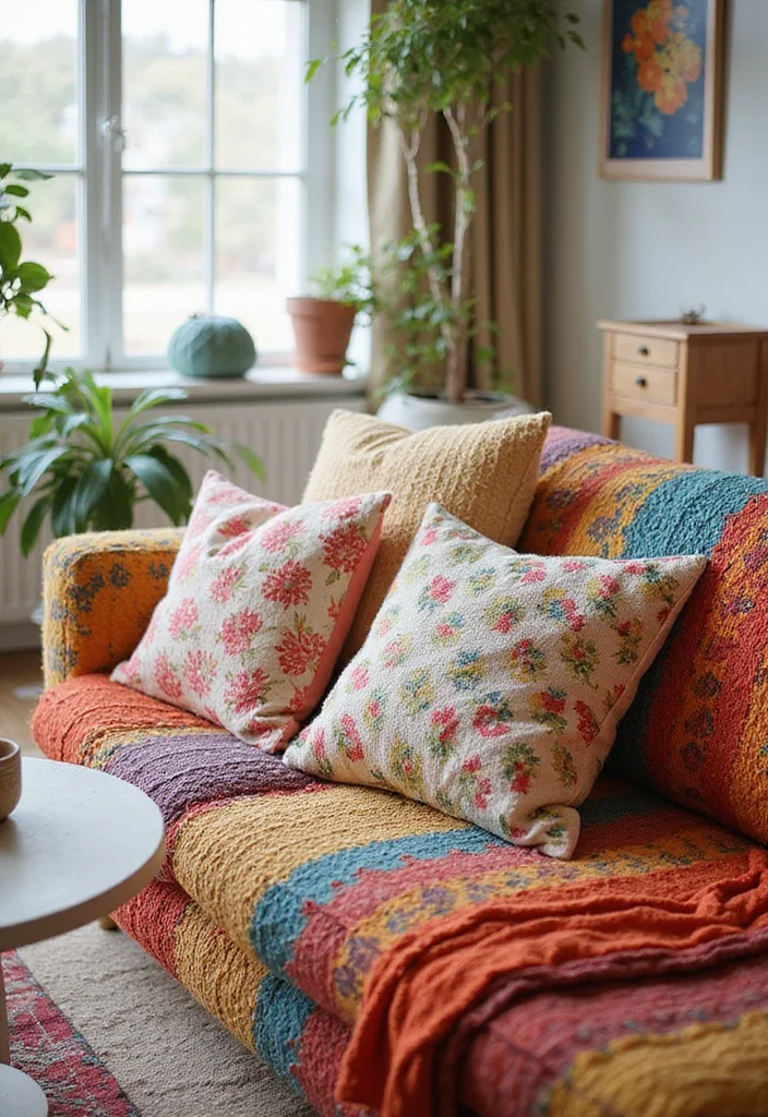 12 Living Room Pillow Ideas for Quick Style Refresh - 2. Recycled Materials Revolution