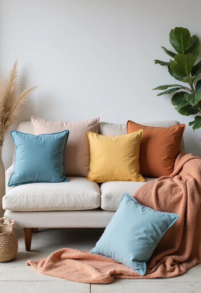 12 Living Room Pillow Ideas for Quick Style Refresh - 5. Eco-friendly Dye Techniques