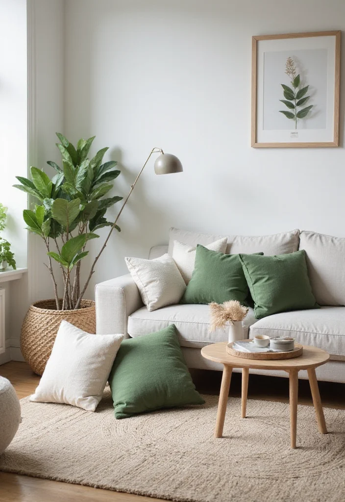 12 Living Room Pillow Ideas for Quick Style Refresh - 7. Plant-Based Fabrics