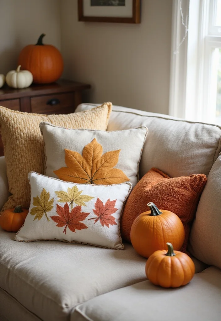 12 Living Room Pillow Ideas for Quick Style Refresh - 8. Seasonal Swaps