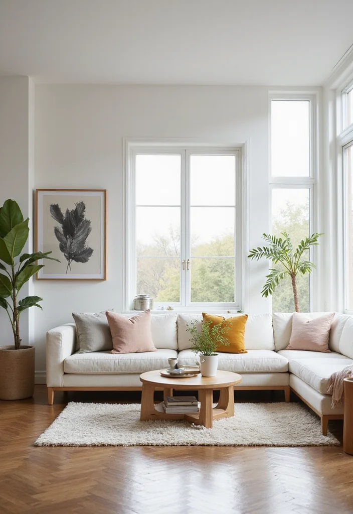 12 Low Ceiling Living Room Ideas for Taller Visual Space - 12. Keep It Minimal