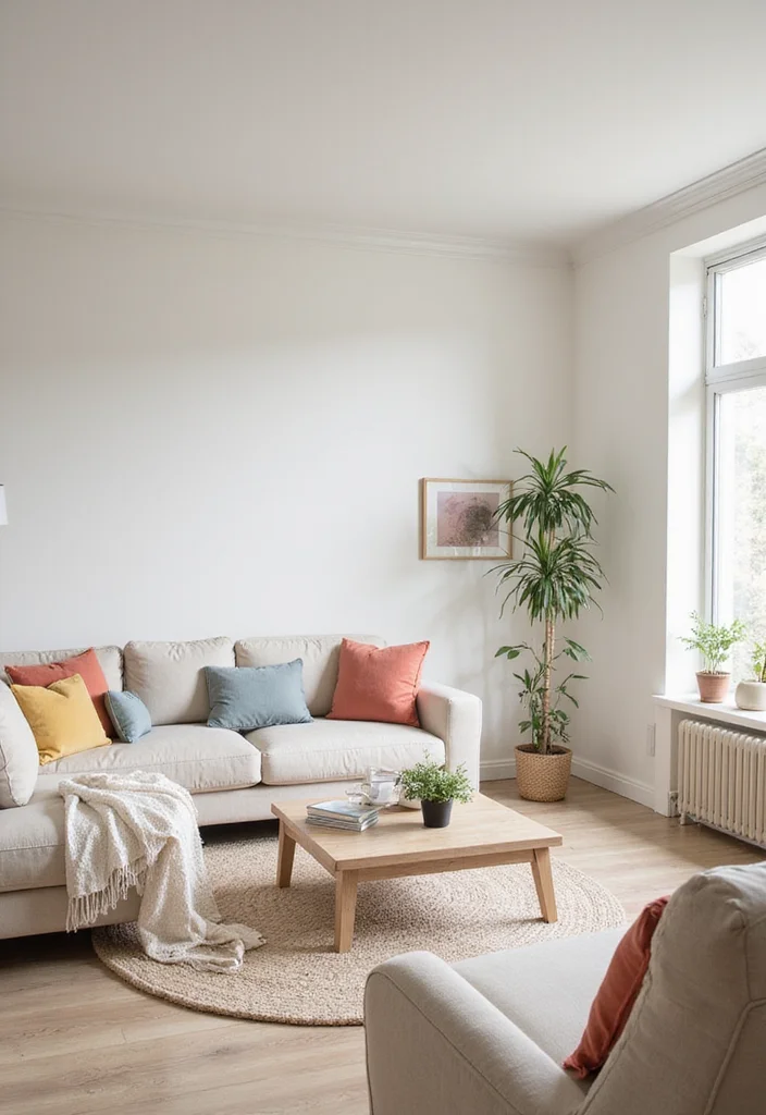 12 Low Ceiling Living Room Ideas for Taller Visual Space - 2. Choose Light Colors