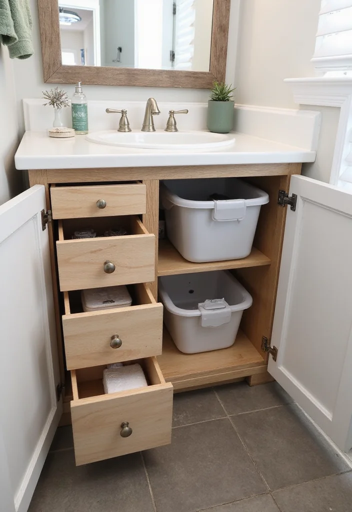 12 Mobile Home Bathroom Ideas for Smart Space Solutions - 3. Under-Sink Organization