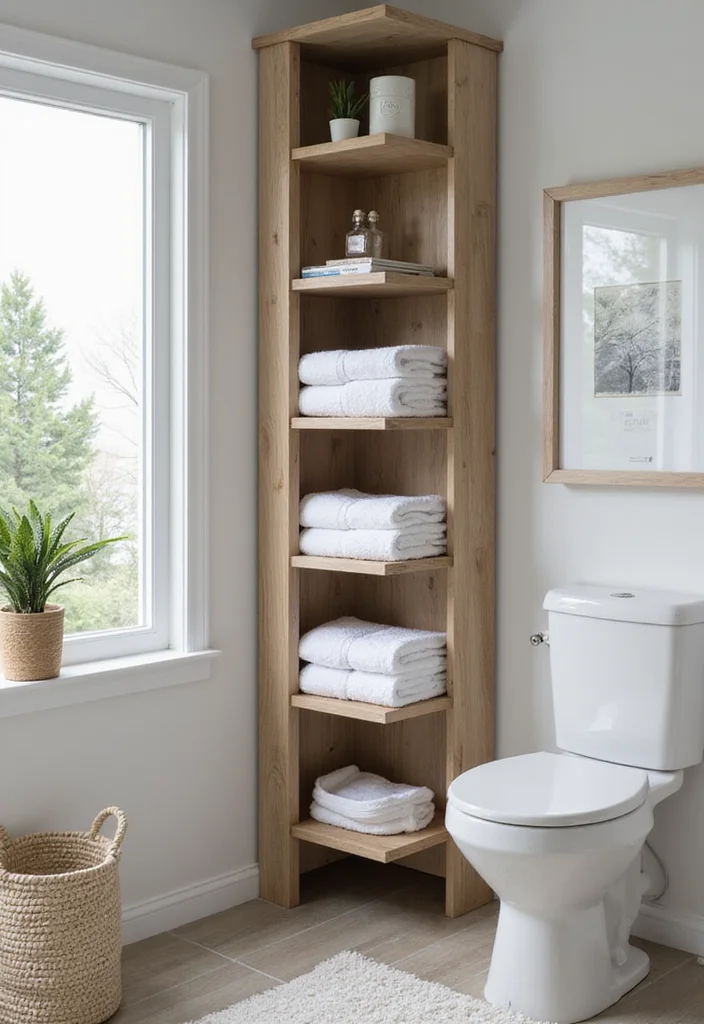 12 Mobile Home Bathroom Ideas for Smart Space Solutions - 8. Space-Saving Corner Units