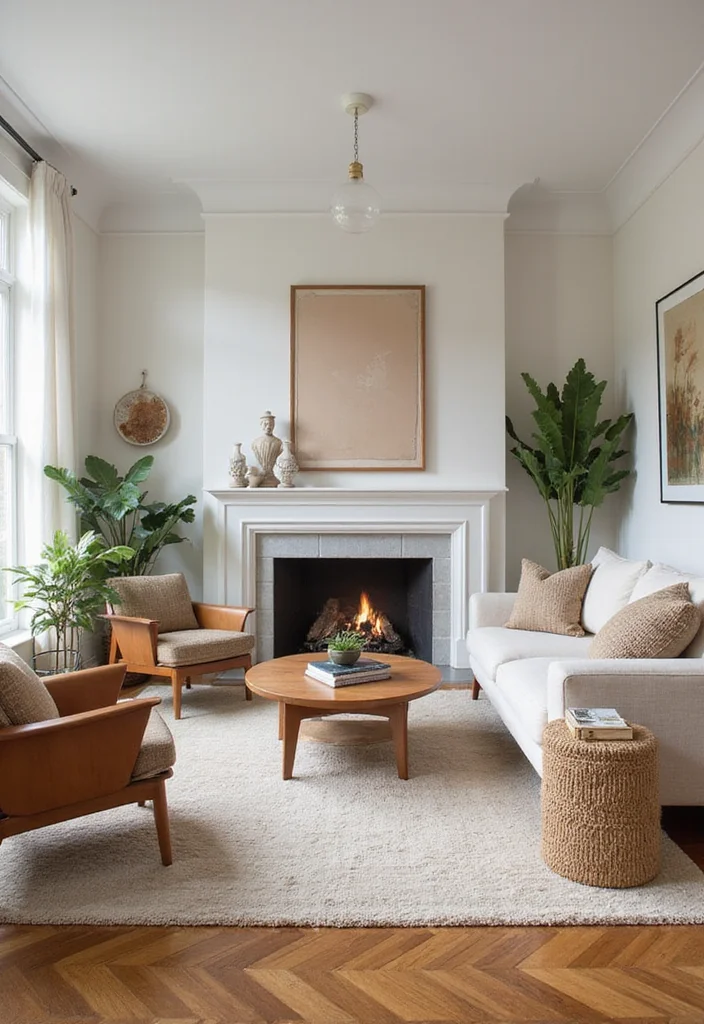 12 Modern Vintage Living Room Ideas for Trendy Retro Mix - 1. Mid-Century Modern Marvel