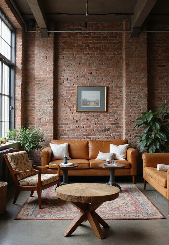 12 Modern Vintage Living Room Ideas for Trendy Retro Mix - 3. Industrial Vintage Fusion