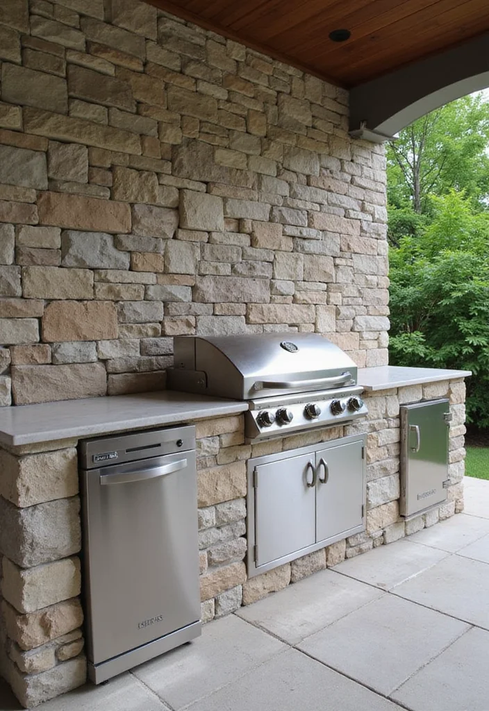 12 Outdoor Kitchen Backsplash Ideas for Durable Stylish Design 100 12 Outdoor Kitchen Backsplash Ideas for Durable Stylish Design - 10. Natural Stone Veneer
