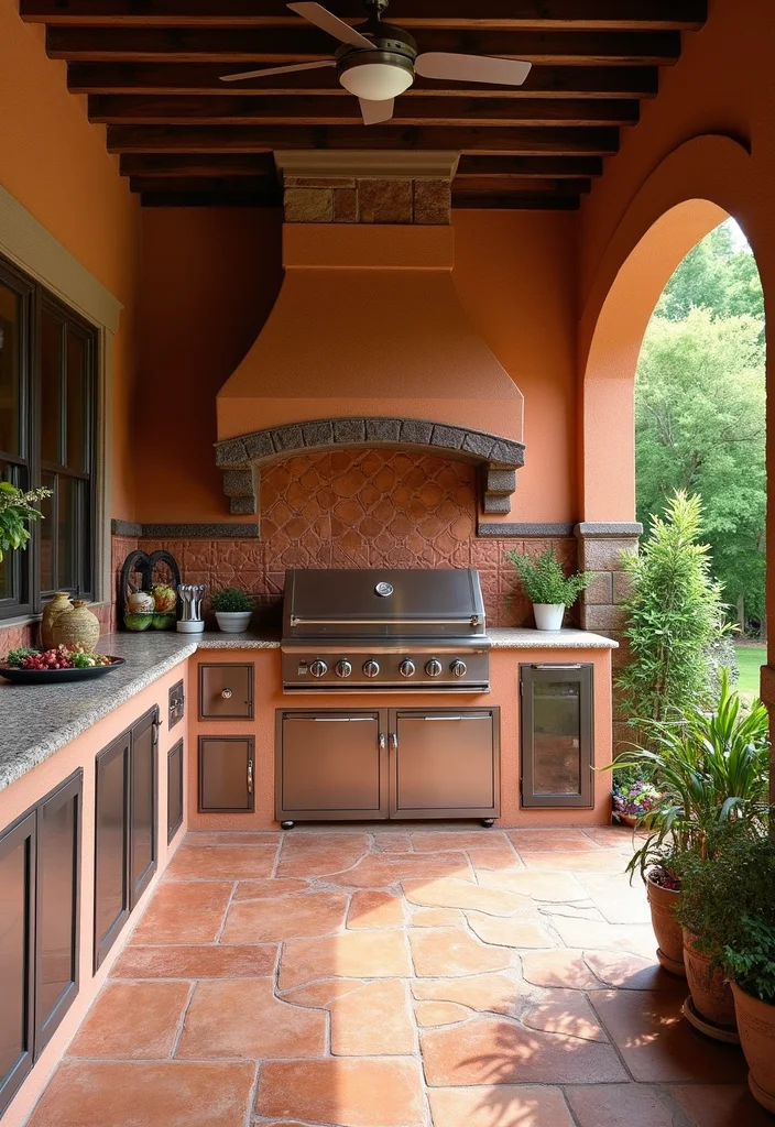 12 Outdoor Kitchen Backsplash Ideas for Durable Stylish Design 122 12 Outdoor Kitchen Backsplash Ideas for Durable Stylish Design - 12. Terracotta Tiles