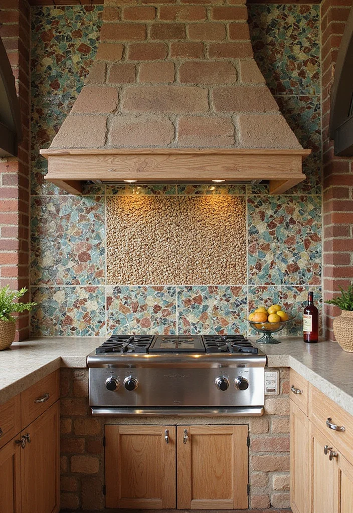 12 Outdoor Kitchen Backsplash Ideas for Durable Stylish Design 12 12 Outdoor Kitchen Backsplash Ideas for Durable Stylish Design - 2. Mosaic Tile Masterpiece