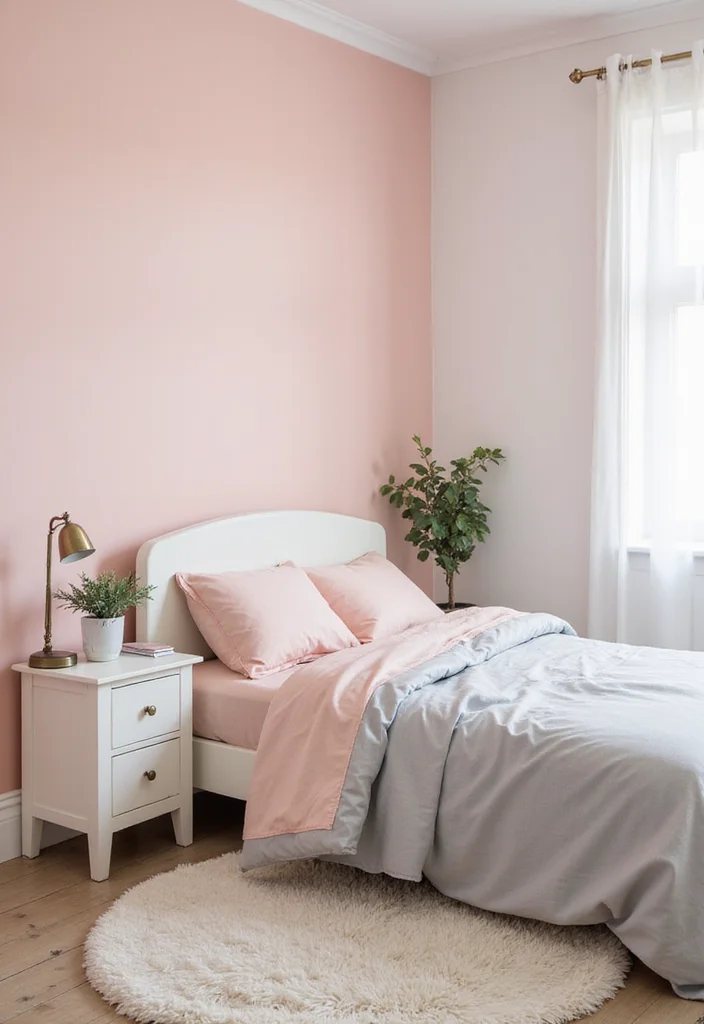 12 Pastel Bedroom Ideas for Fresh Airy Comfort 1 12 Pastel Bedroom Ideas for Fresh Airy Comfort - 1. Soft Pink Serenity