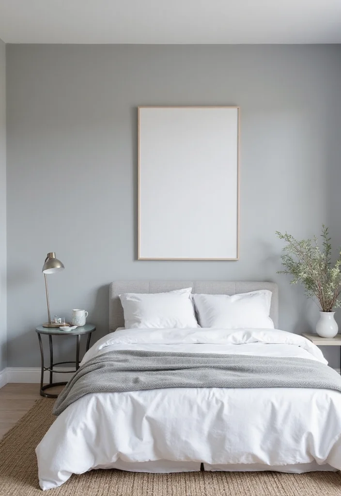 12 Pastel Bedroom Ideas for Fresh Airy Comfort 100 12 Pastel Bedroom Ideas for Fresh Airy Comfort - 10. Soft Gray and White