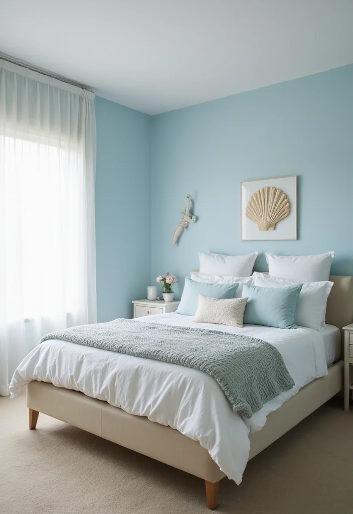 12 Pastel Bedroom Ideas for Fresh Airy Comfort 12 12 Pastel Bedroom Ideas for Fresh Airy Comfort - 2. Ocean-Inspired Blues