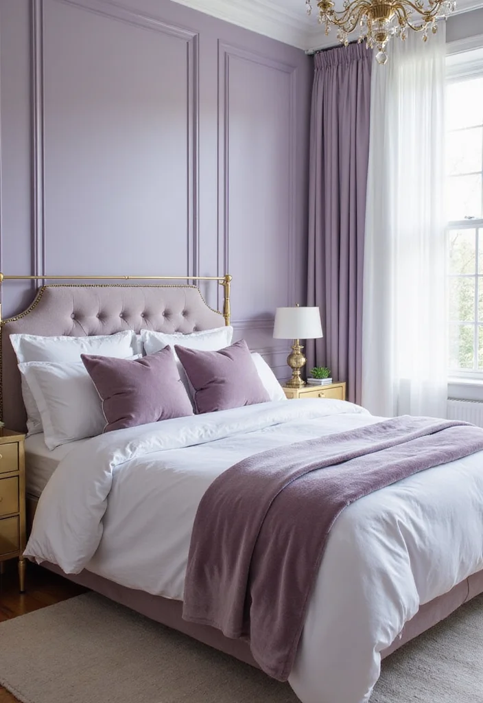 12 Pastel Bedroom Ideas for Fresh Airy Comfort 45 12 Pastel Bedroom Ideas for Fresh Airy Comfort - 5. Lavender Luxury