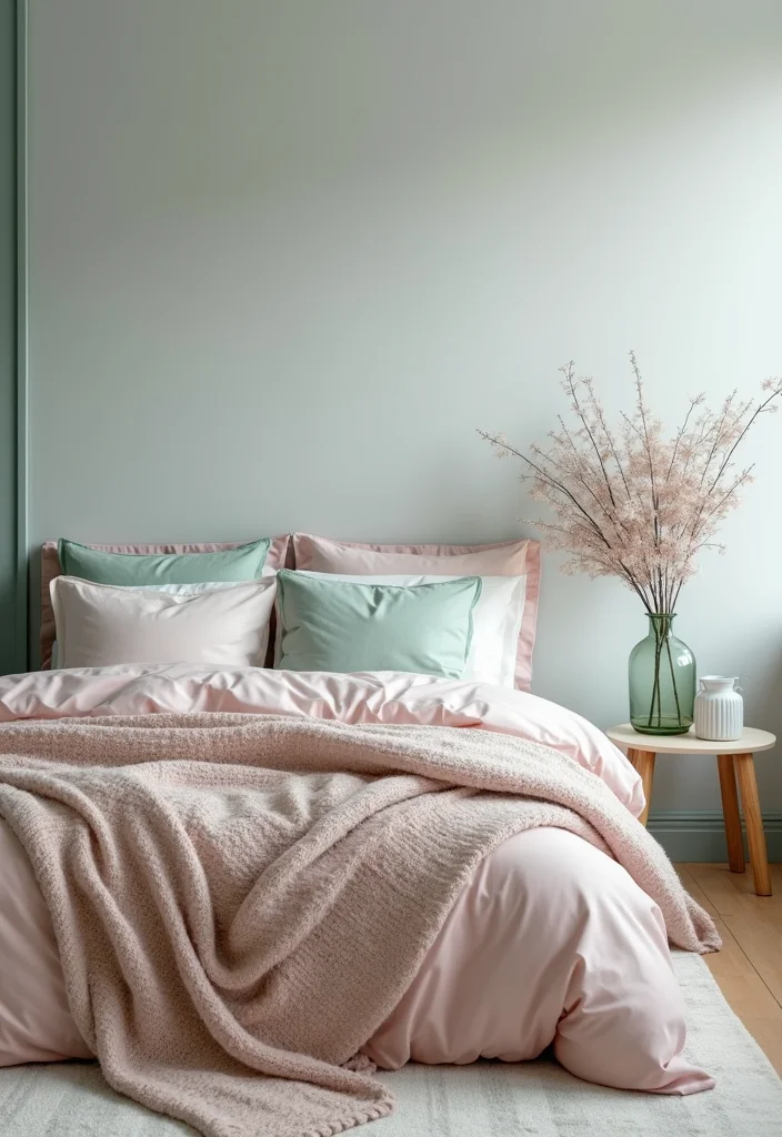 12 Pastel Bedroom Ideas for Fresh Airy Comfort 67 12 Pastel Bedroom Ideas for Fresh Airy Comfort - 7. Light Gray Elegance