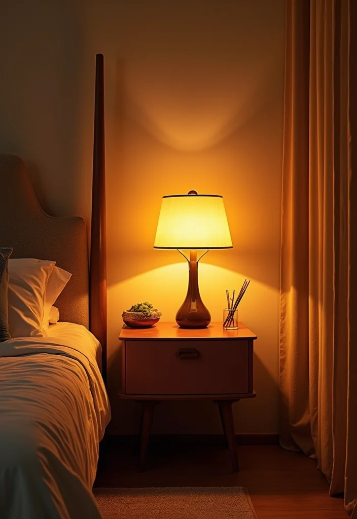 12 Retro Bedroom Ideas for Playful Vintage Style 34 12 Retro Bedroom Ideas for Playful Vintage Style - 4. Vintage Lighting