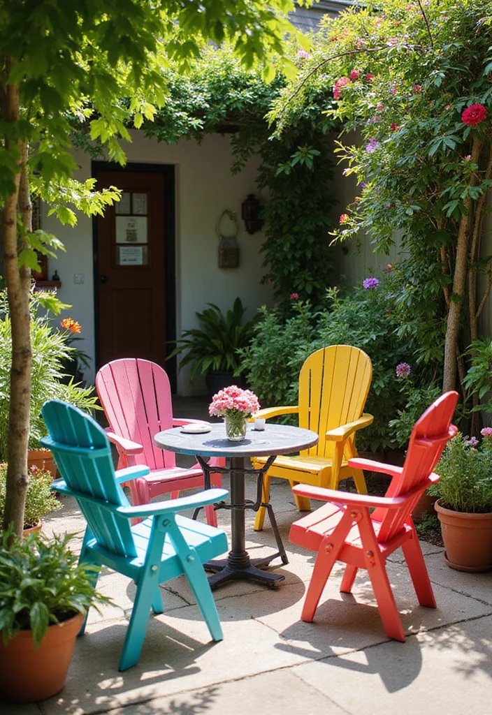 12 Small Backyard Seating Ideas for Cozy Functional Areas 1 12 Small Backyard Seating Ideas for Cozy Functional Areas - 1. Chic Folding Chairs