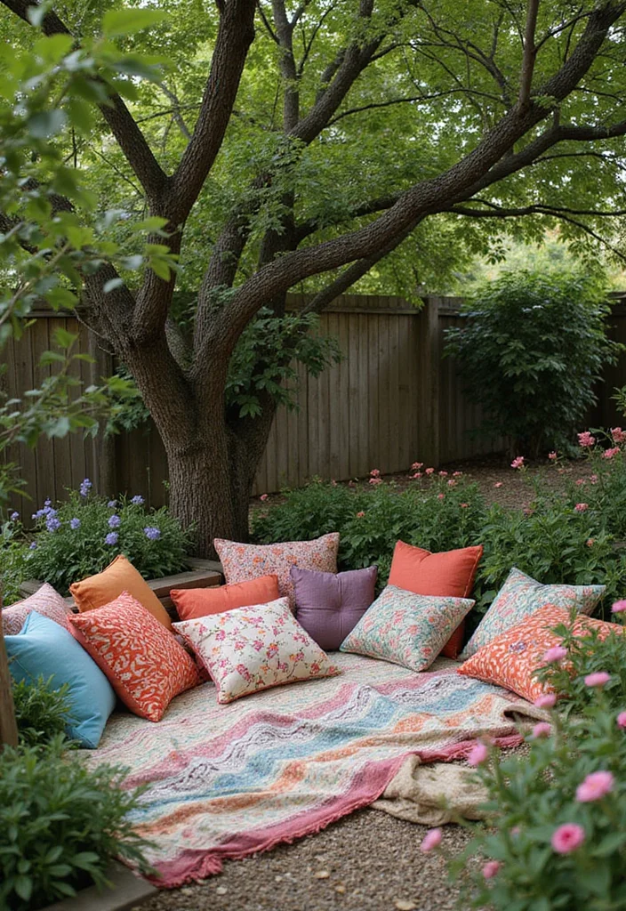 12 Small Backyard Seating Ideas for Cozy Functional Areas 12 12 Small Backyard Seating Ideas for Cozy Functional Areas - 2. Cozy Nook with Cushions