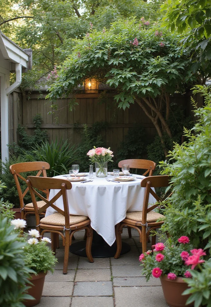 12 Small Backyard Seating Ideas for Cozy Functional Areas 45 12 Small Backyard Seating Ideas for Cozy Functional Areas - 5. Bistro Set Bliss