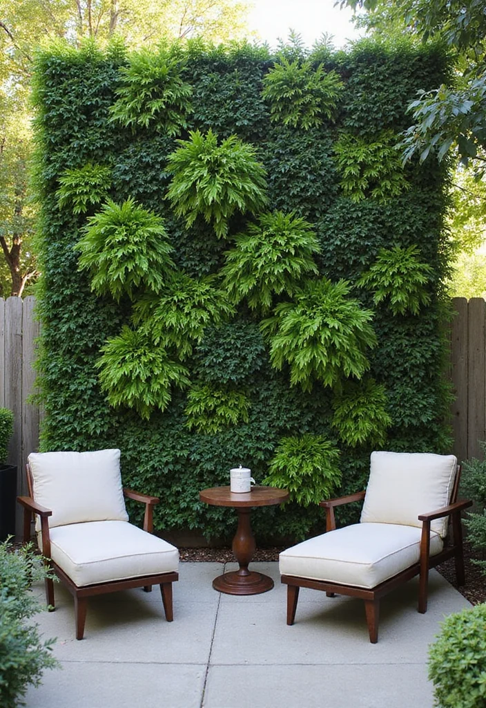 12 Small Backyard Wall Ideas for Privacy and Design 67 12 Small Backyard Wall Ideas for Privacy and Design - 7. Faux Living Walls for Minimal Maintenance