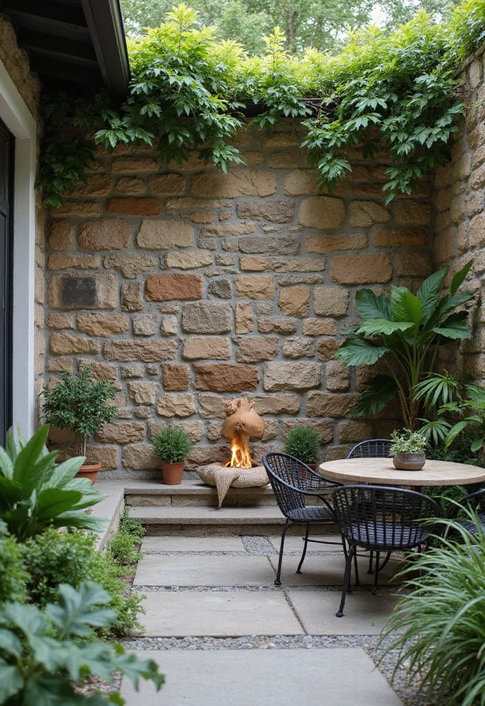12 Small Backyard Wall Ideas for Privacy and Design 78 12 Small Backyard Wall Ideas for Privacy and Design - 8. Stone or Brick Feature Walls