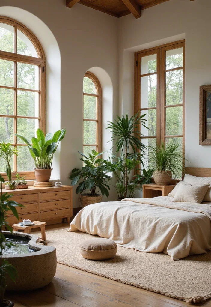 12 Spa Bedroom Ideas for Peaceful Restful Retreats 12 12 Spa Bedroom Ideas for Peaceful Restful Retreats - 2. Nature-Inspired Decor