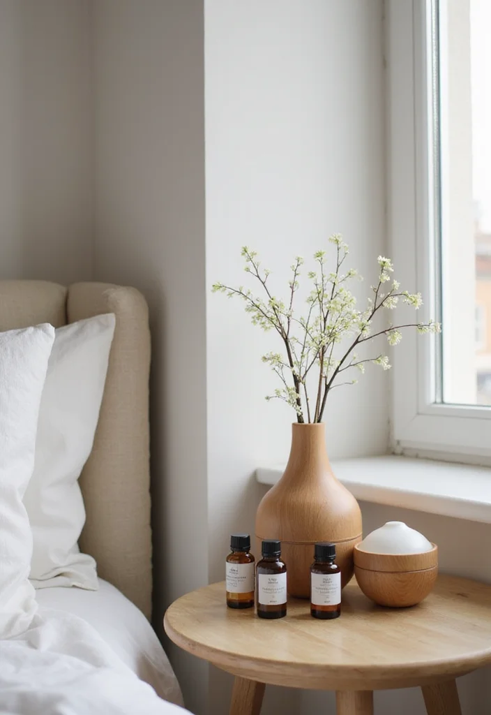 12 Spa Bedroom Ideas for Peaceful Restful Retreats 56 12 Spa Bedroom Ideas for Peaceful Restful Retreats - 6. Aromatherapy Elements