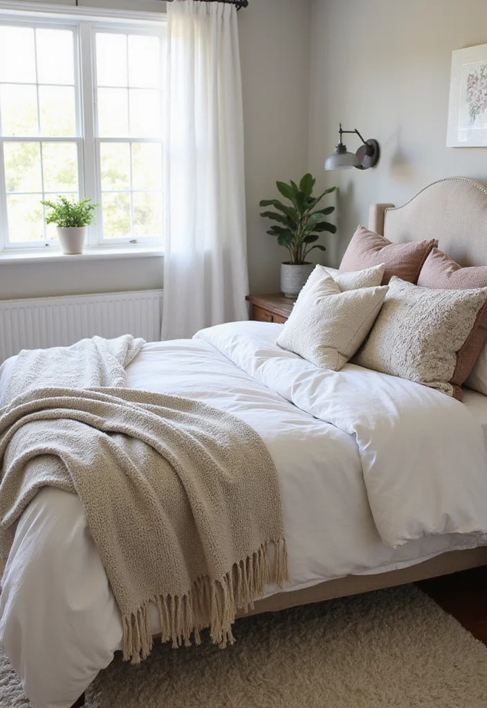 12 White Comforter Bedroom Ideas for Clean Cozy Simplicity 1 12 White Comforter Bedroom Ideas for Clean Cozy Simplicity - 1. Layered Textures for Depth