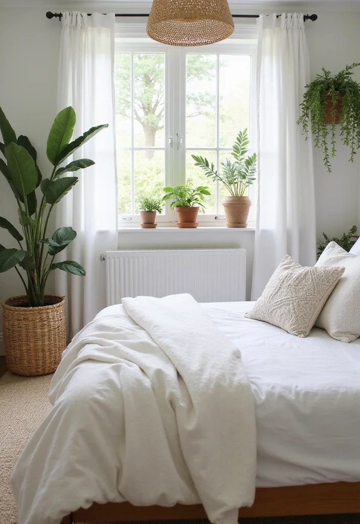 12 White Comforter Bedroom Ideas for Clean Cozy Simplicity 67 12 White Comforter Bedroom Ideas for Clean Cozy Simplicity - 7. Natural Elements