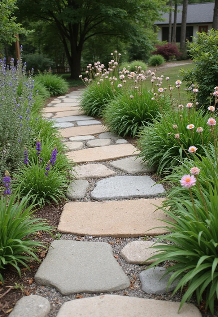 14 Outdoor Landscaping Ideas Backyard for Beautiful Greenery - 4. Pathways with Purpose: Defining Spaces