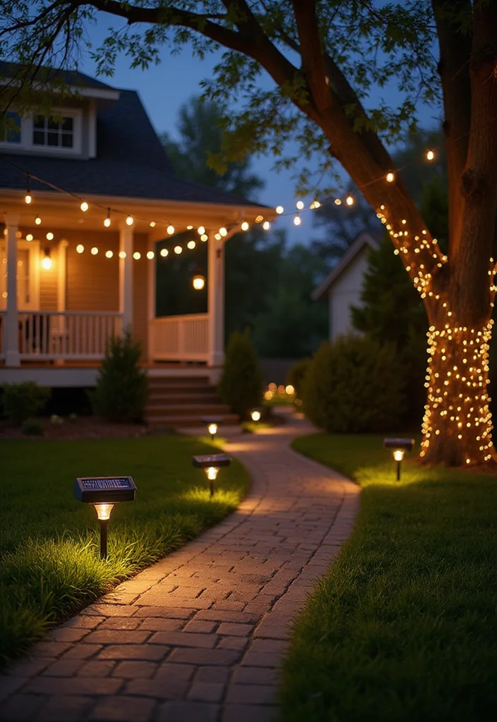 14 Outdoor Landscaping Ideas Backyard for Beautiful Greenery - 7. Garden Lighting: Illuminate Your Space