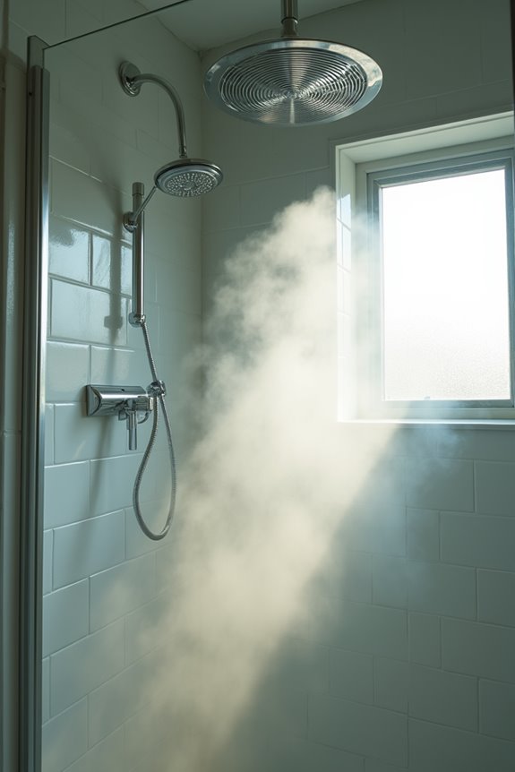 bathroom fan causes negative pressure backdrafts fumes