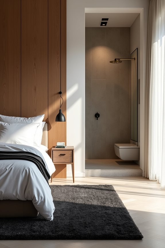Should Your Bedroom and Bathroom Decor Match? 5 cohesive materials quiet unity