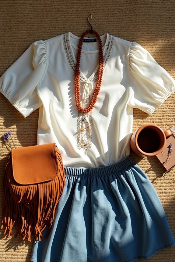 lace dress fringed jacket boots