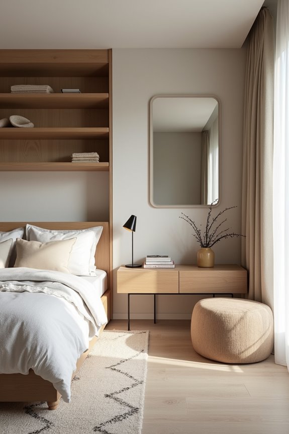 push bed against wall for space