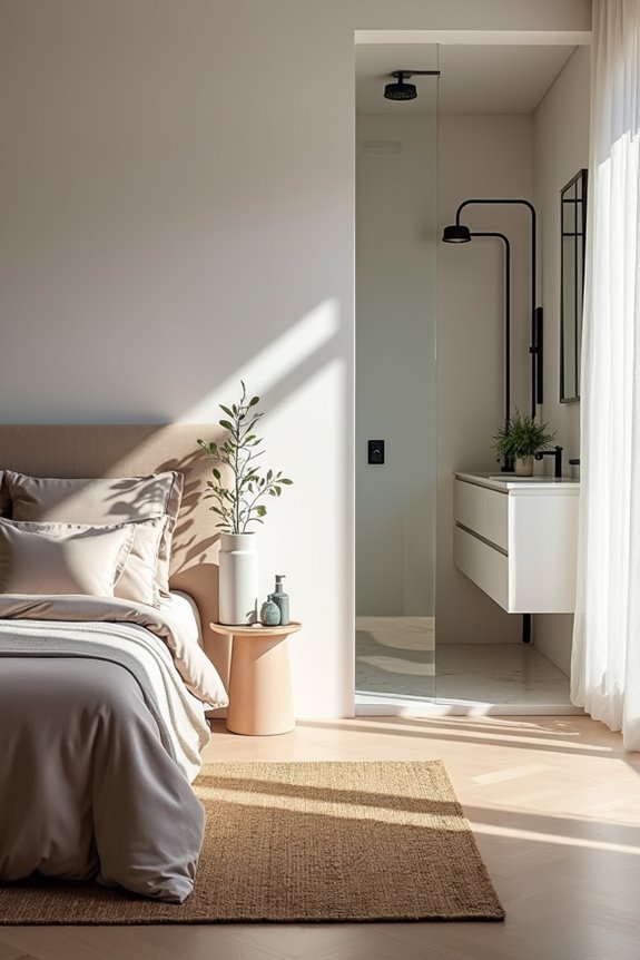 Should Your Bedroom and Bathroom Decor Match? 12 shared colors textures moods unified