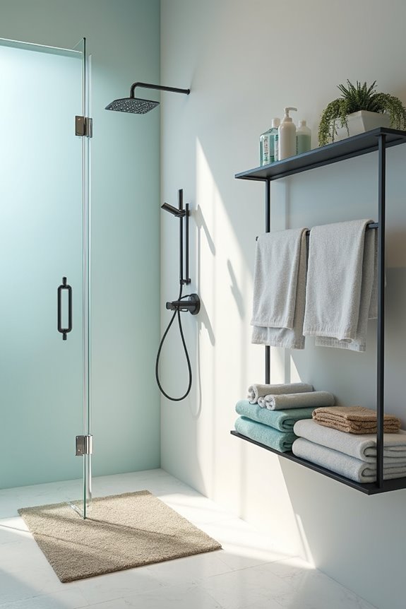 shoulder height towel hooks optimize use