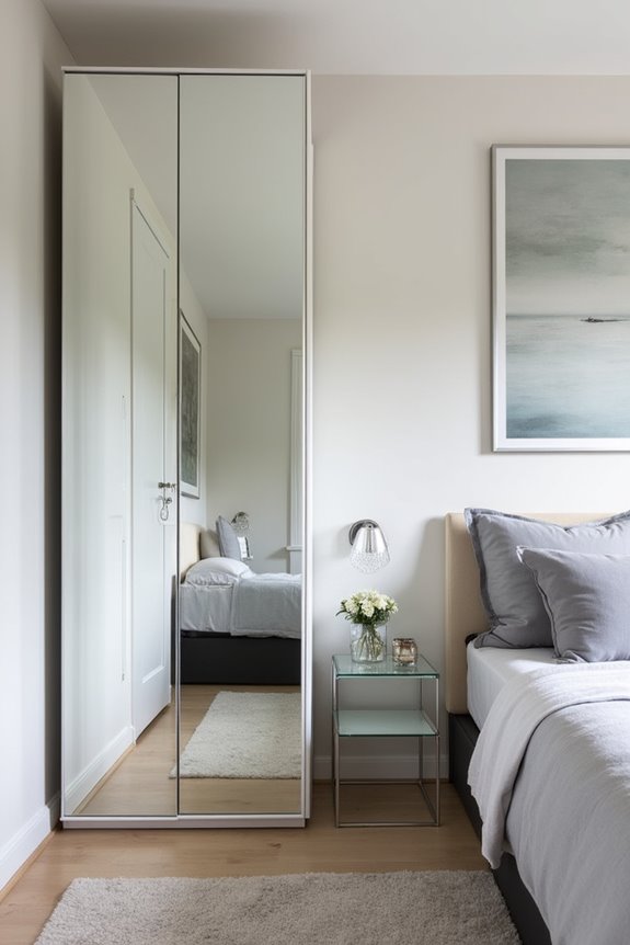 use mirrors to visually expand space