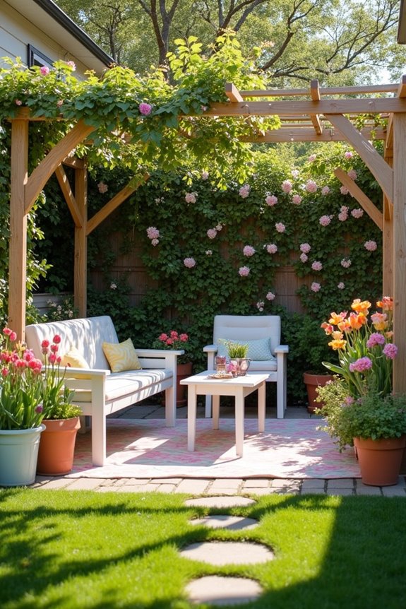 vibrant florals pastel outdoors
