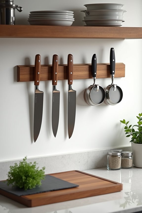 wall mounted cookware organization solution