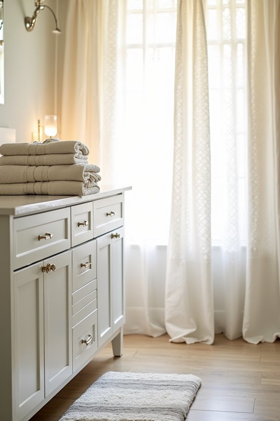 white towels brighten bathroom